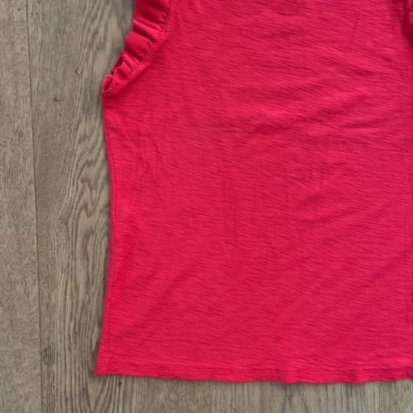 Nation LTD Red Ruffle Sleeve Tank Top - Picture 8 of 11